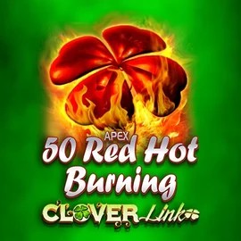 50 Red Hot Burning Clover Links online game logo by Novomatic on piper-spin.eu