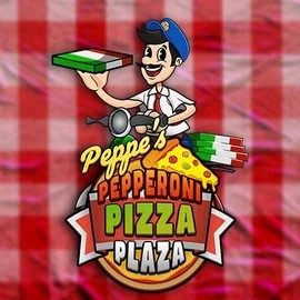 Peppe’s Pepperoni Pizza Plaza slot logo by Pragmatic Play at PiperSpin Casino